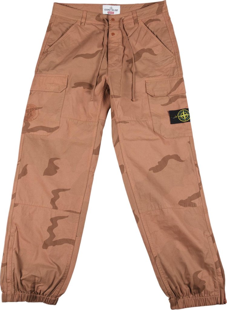 Supreme Leather Cargo Pants Snow Camo for Women