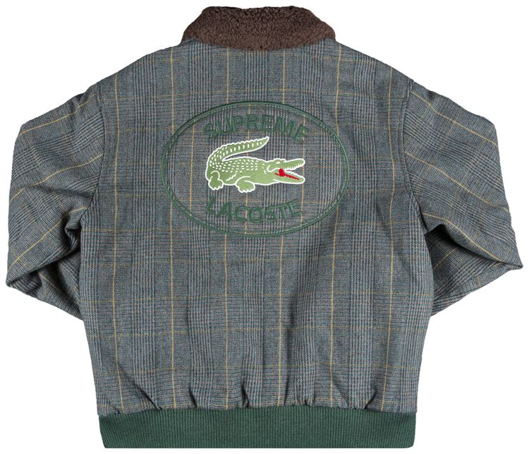 Supreme x Lacoste Wool Bomber Jacket Green