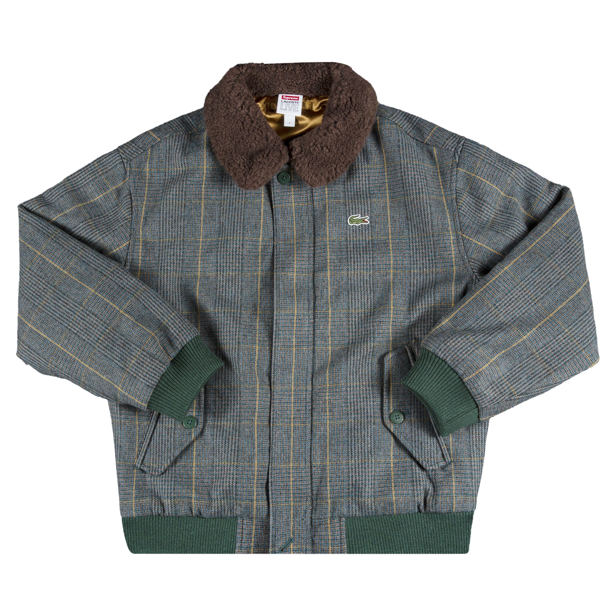 Buy Supreme x Lacoste Wool Bomber Jacket 'Green' - FW19J5 GREEN | GOAT