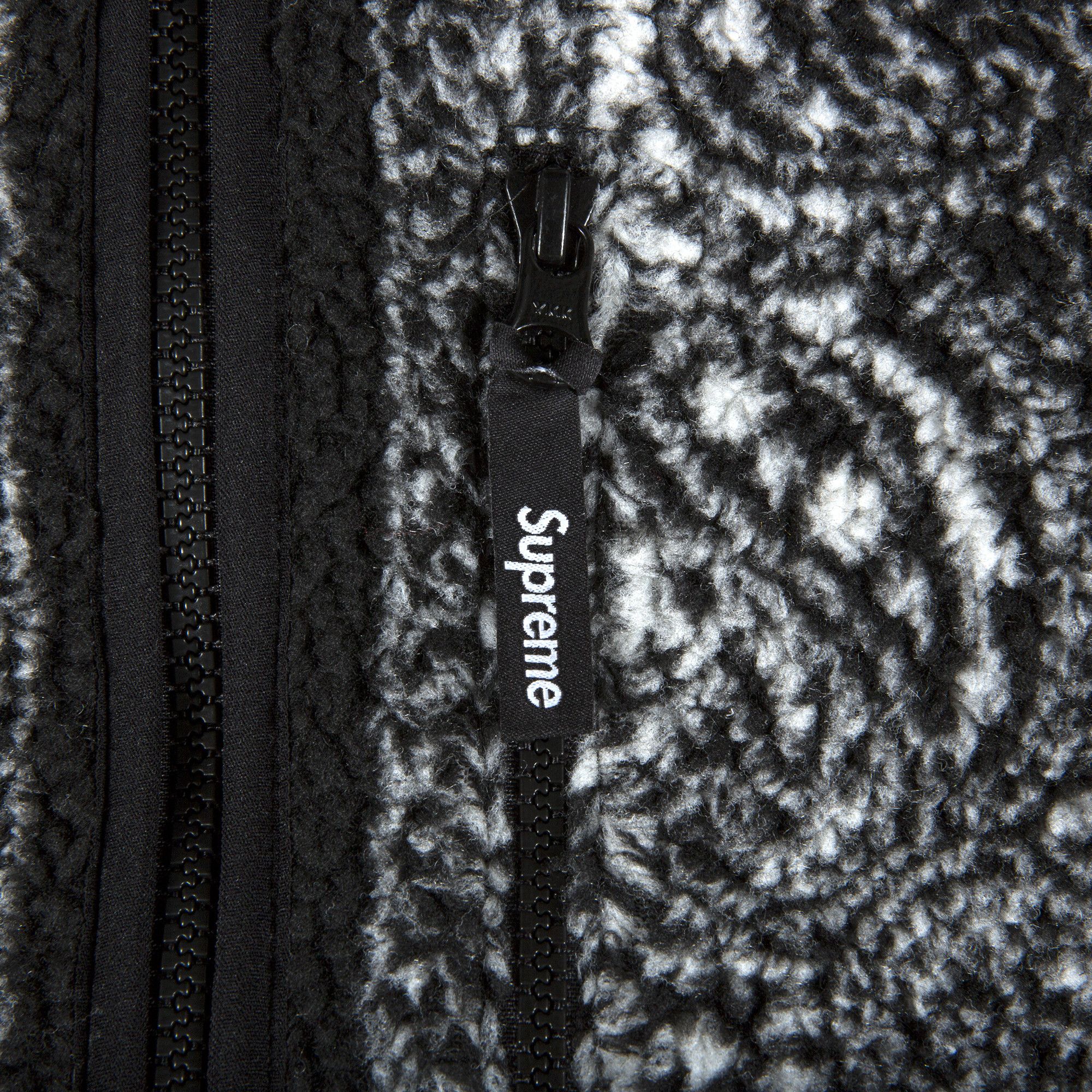 Size l Supreme Reversible Bandana Fleece Jacket Black