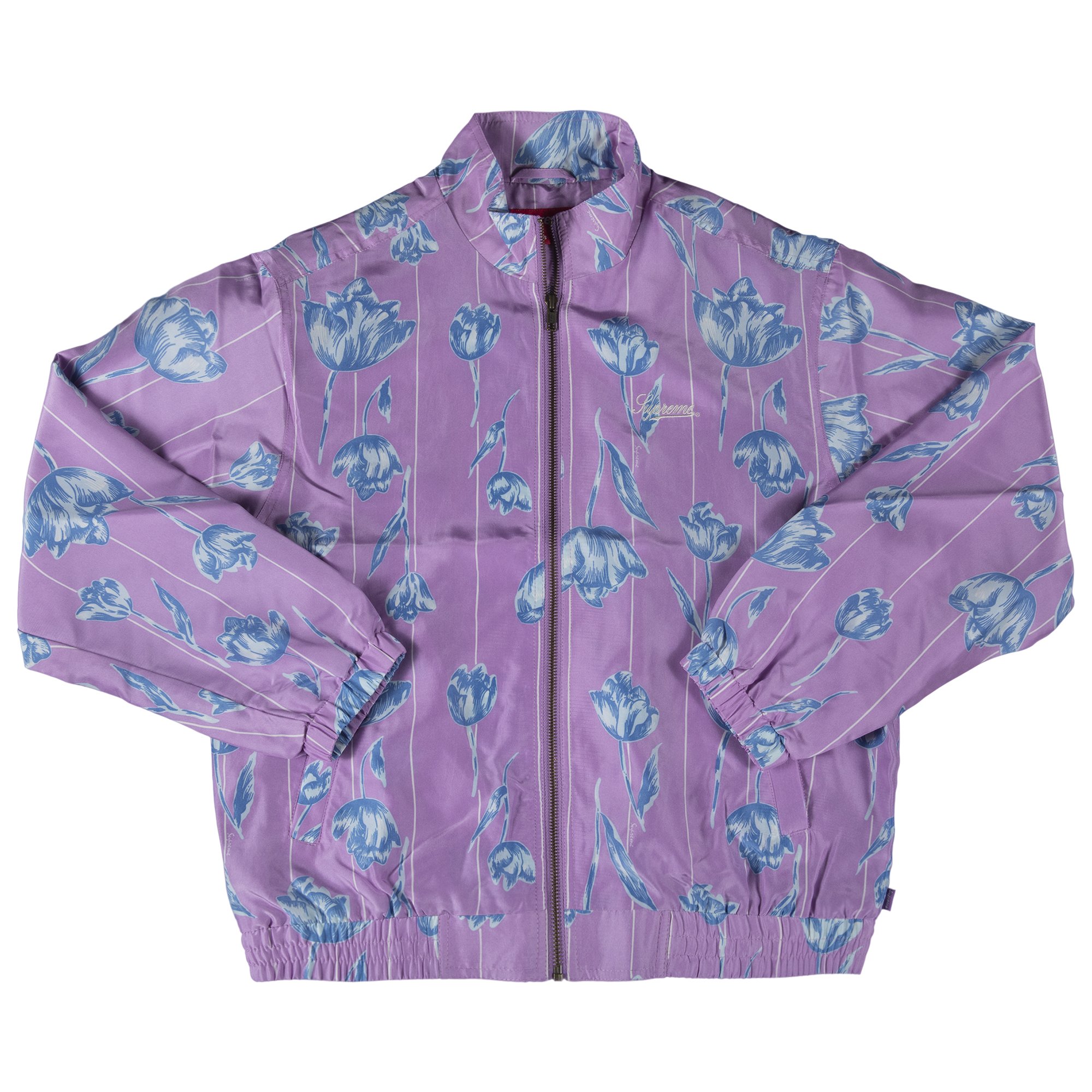 Buy Supreme Floral Silk Track Jacket 'Purple' - SS19J69 PURPLE | GOAT