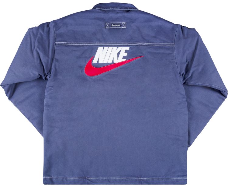 Supreme x Nike Double Zip Quilted Work Jacket Navy
