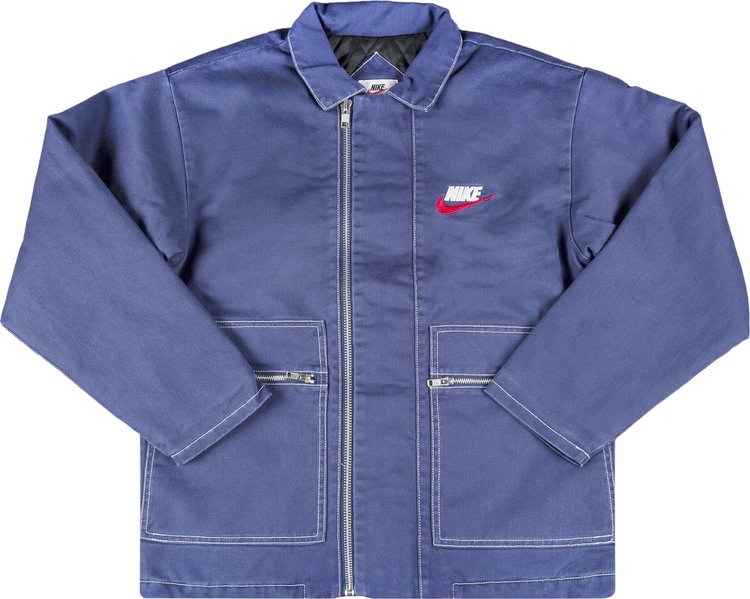 Supreme x Nike Double Zip Quilted Work Jacket 'Navy'
