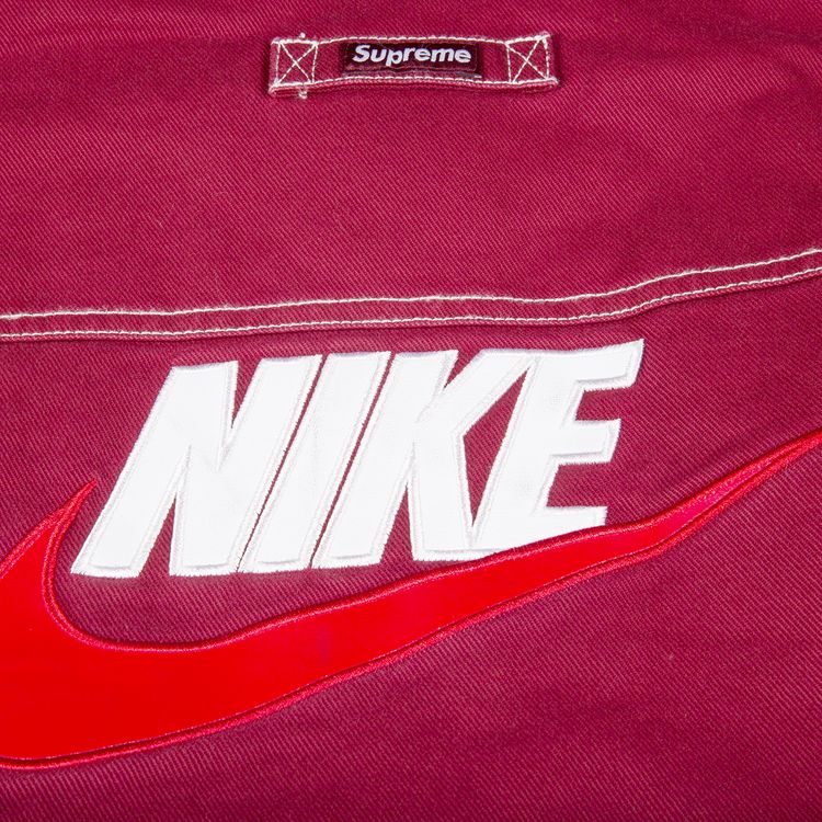 Supreme x Nike Double Zip Quilted Work Jacket Burgundy