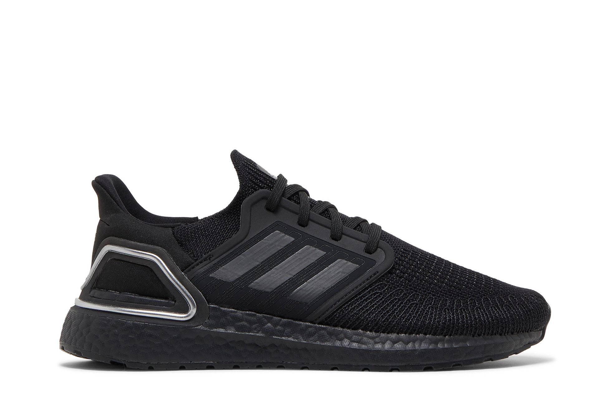 Ultra boost black silver on sale