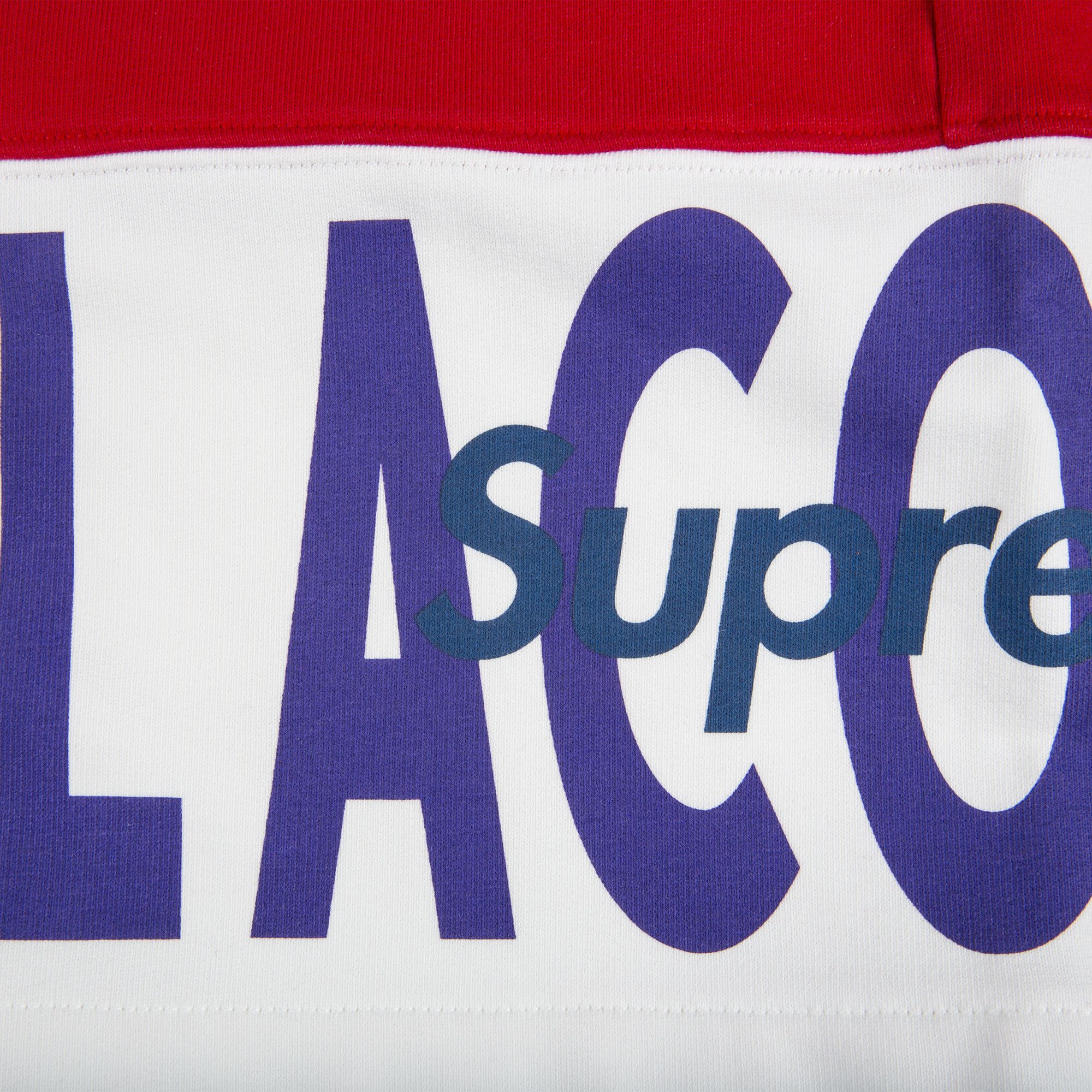 Buy Supreme x Lacoste Logo Panel Sweatshort 'Red' - FW19SH1