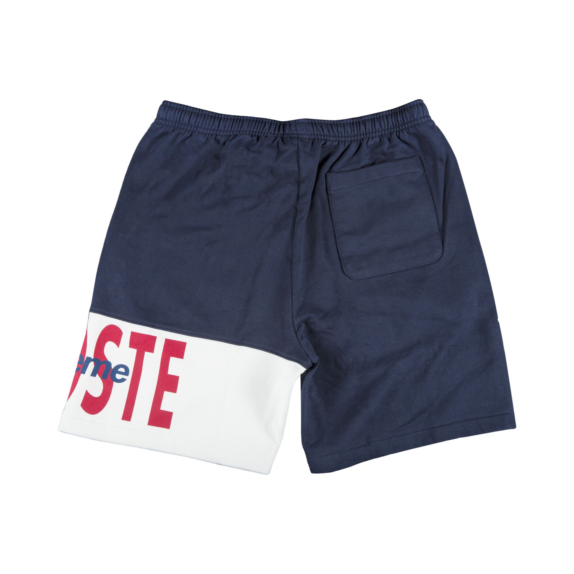 SUPREME×LACOSTE Logo Panel Sweatshort Buy Supreme x Lacoste Logo Panel Sweatshort 'Navy' - FW19SH1