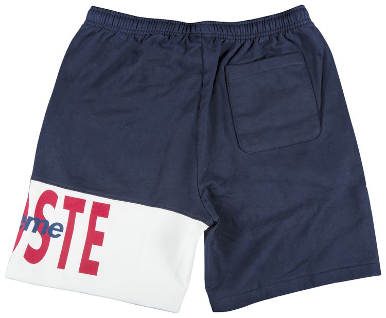 Supreme x Lacoste Logo Panel Sweatshort Navy
