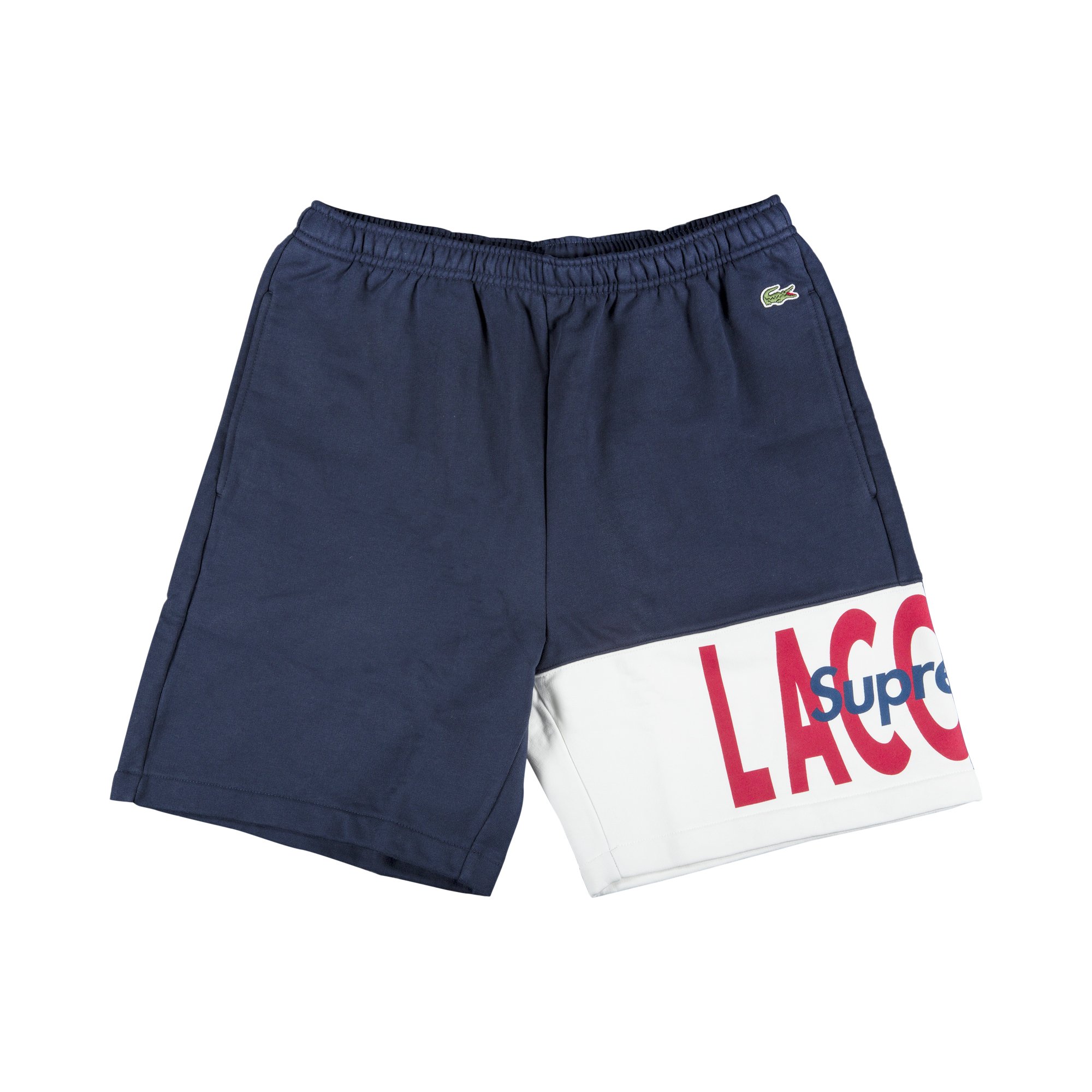 Buy Supreme x Lacoste Logo Panel Sweatshort 'Navy' - FW19SH1 NAVY