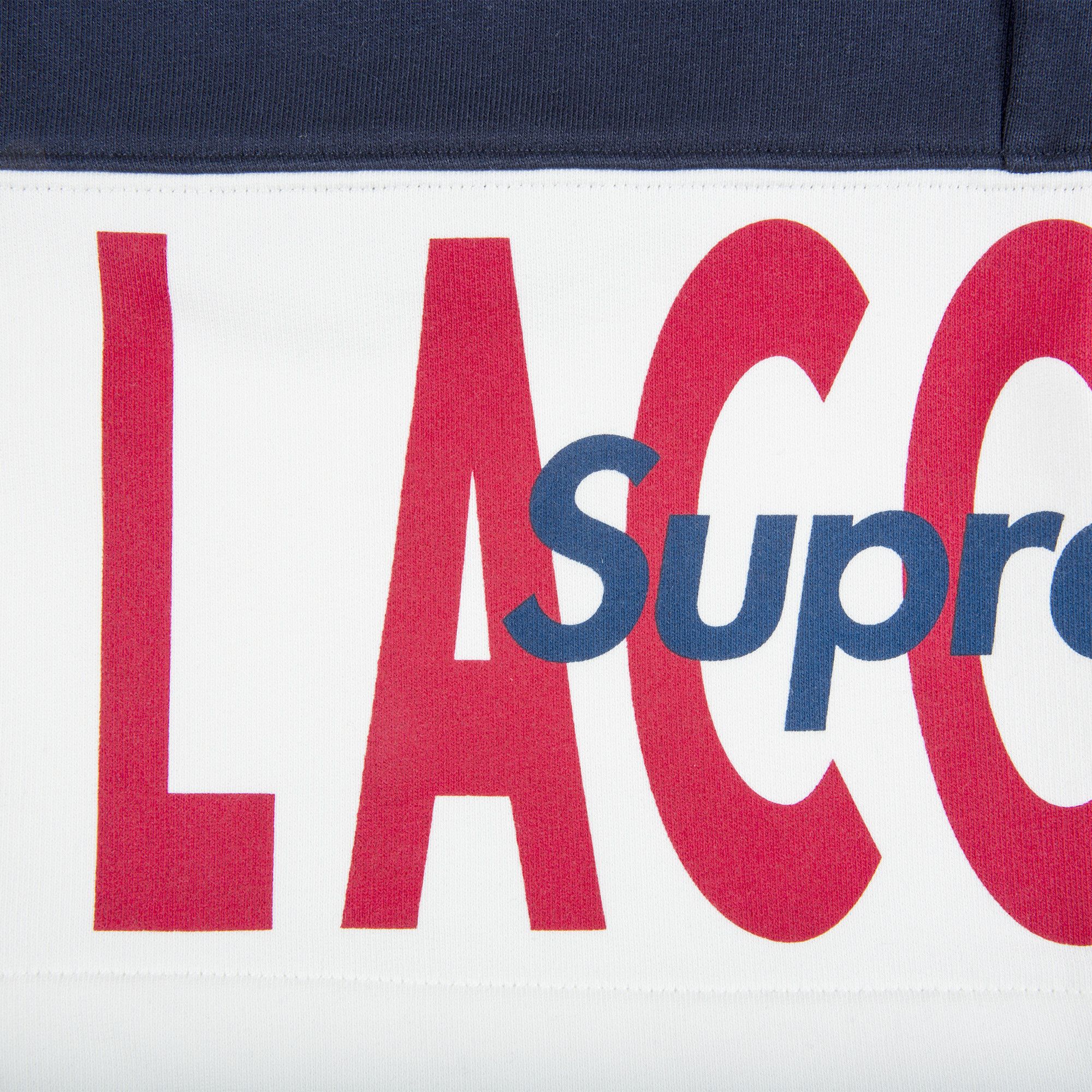 SUPREME×LACOSTE Logo Panel Sweatshort Buy Supreme x Lacoste Logo Panel Sweatshort 'Navy' - FW19SH1