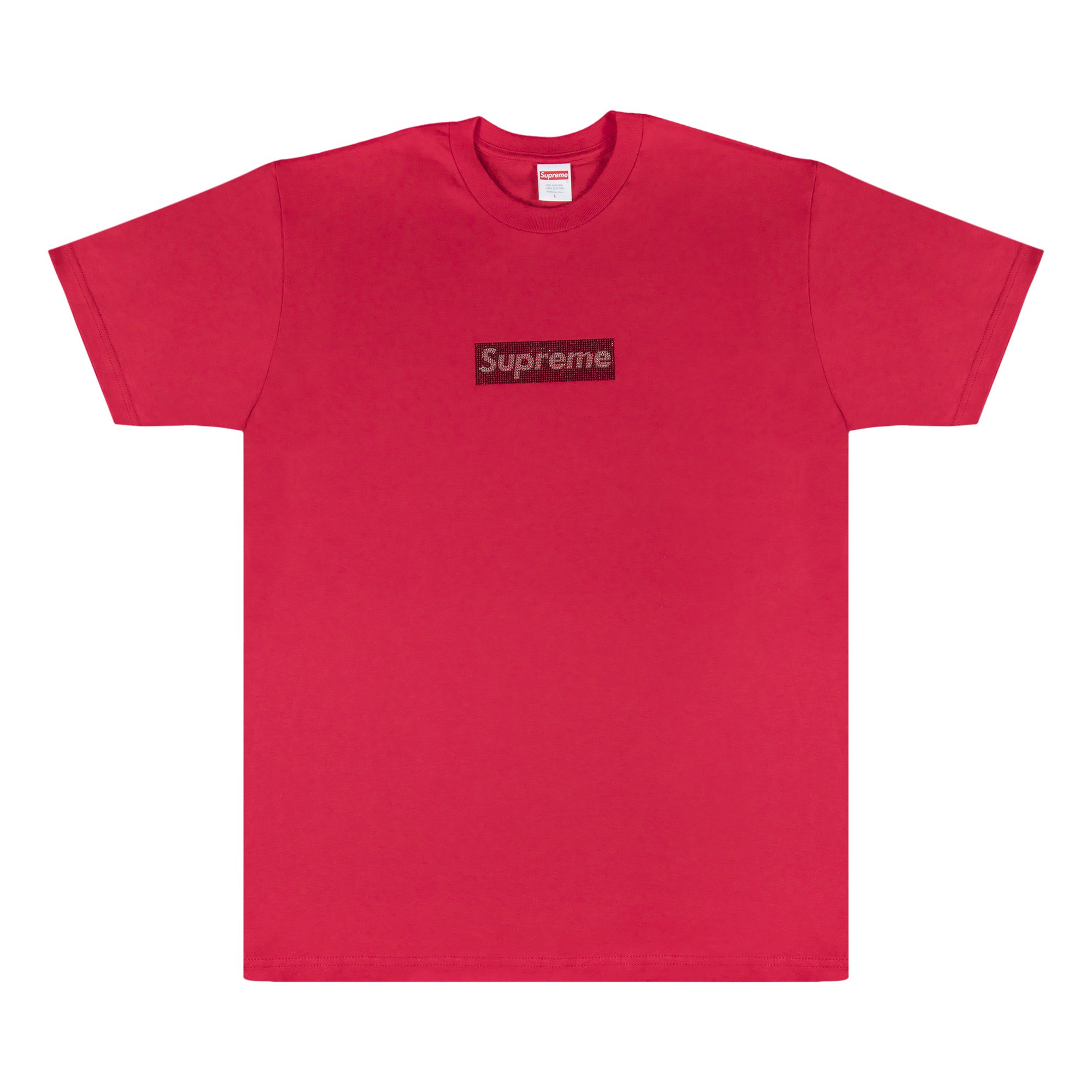 Buy Supreme x Swarovski Box Logo T-Shirt 'Red' - SS19T1 RED | GOAT