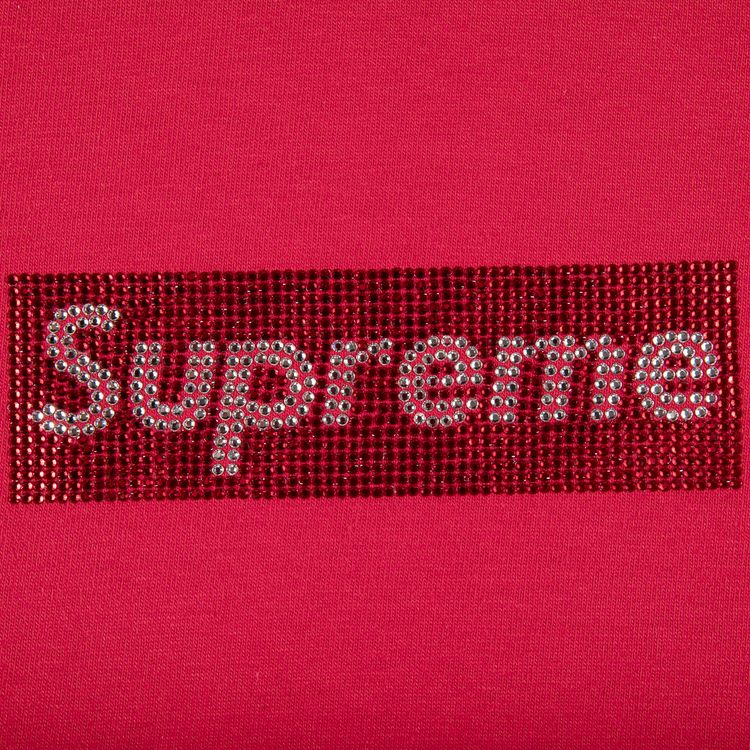 Supreme x Swarovski Box Logo T Shirt Red