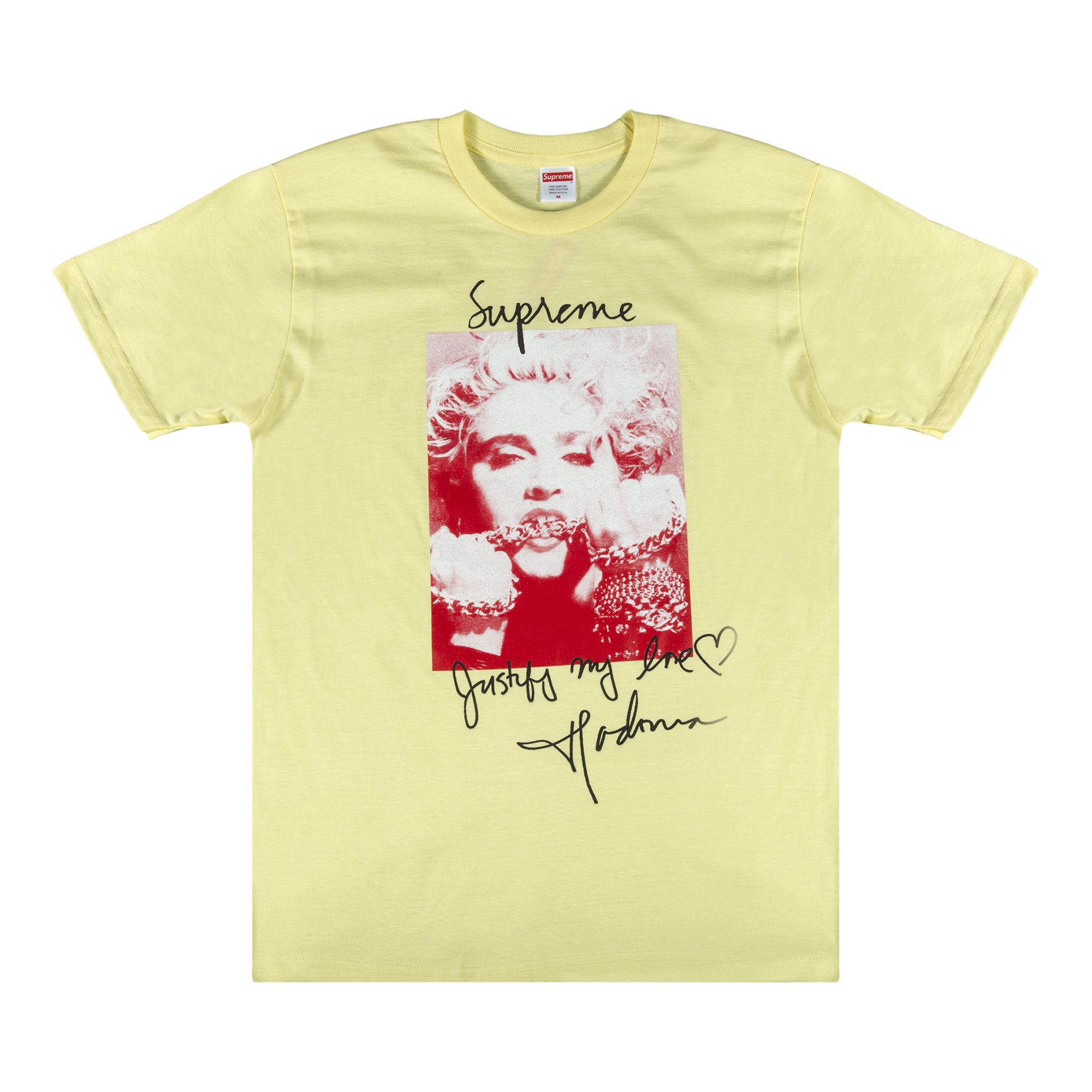 Size s Supreme Madonna T Shirt Pale Yellow