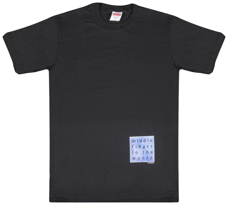 Supreme Middle Finger To The World T Shirt Black