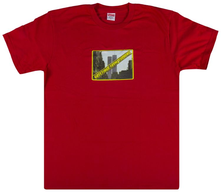 Supreme Greetings From NY T Shirt Red
