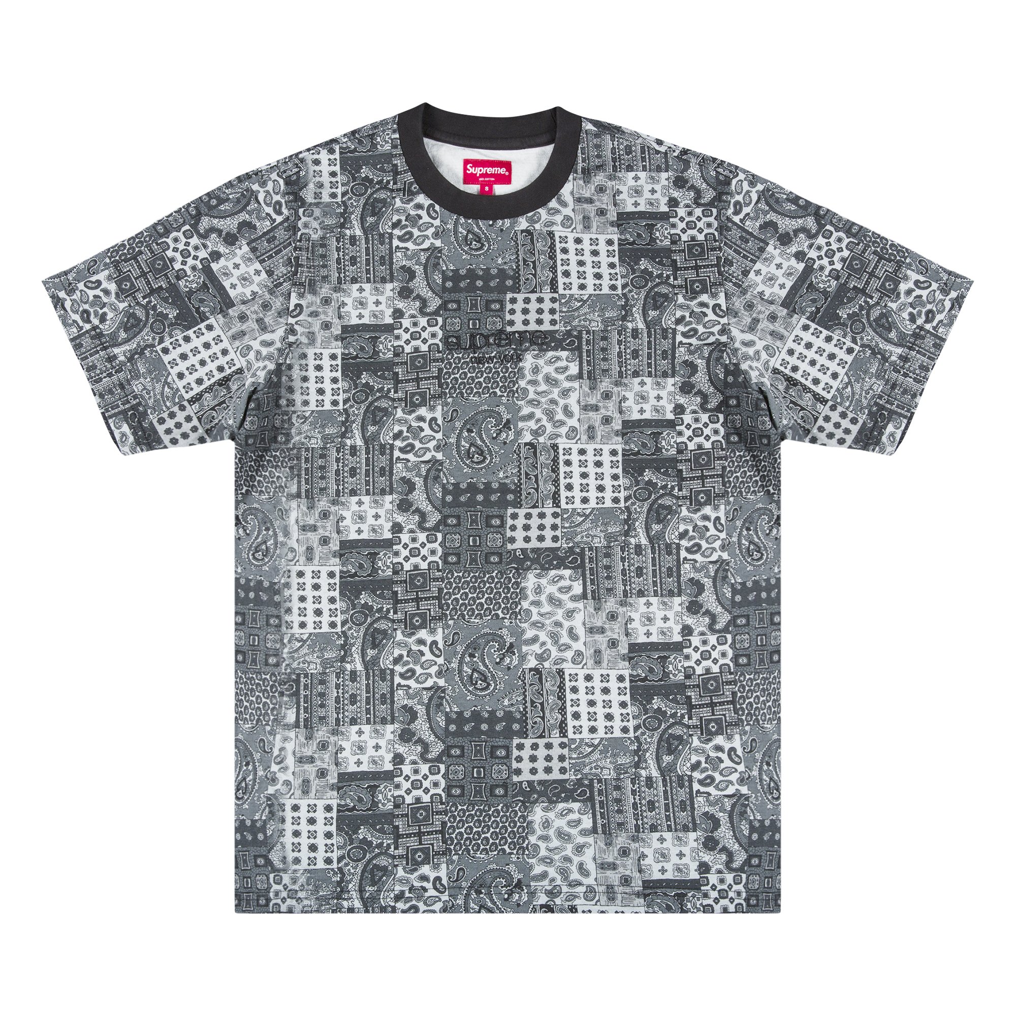 Buy Supreme Patchwork Paisley Short-Sleeve Top 'Black' - SS19KN8