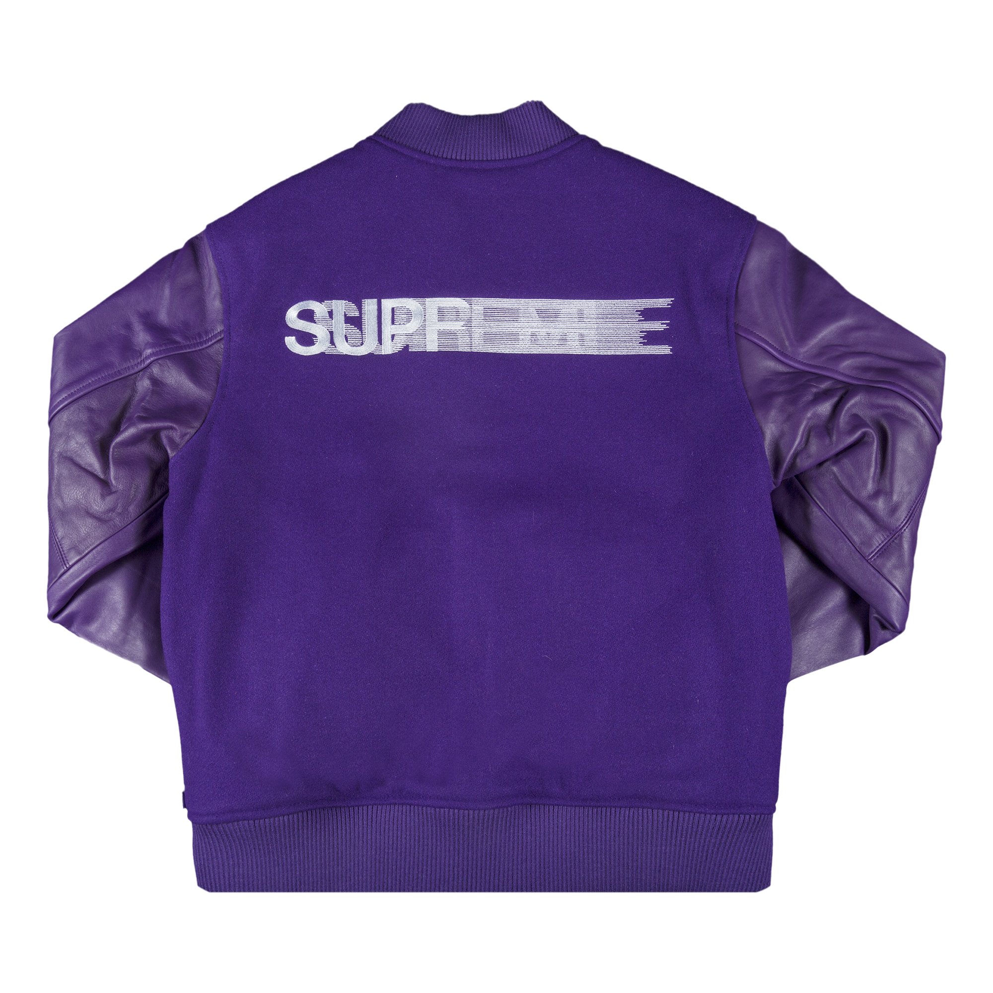 Buy Supreme Motion Logo Varsity Jacket 'Purple' - FW18J42 PURPLE