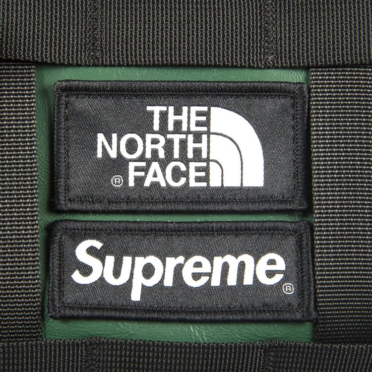 Supreme x The North Face Leather Mountain Waist Bag Green