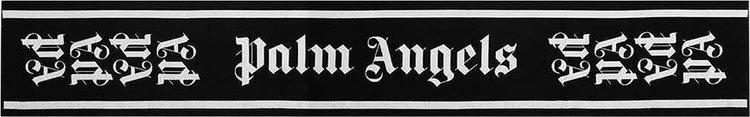 Palm Angels Gothic Monogram Scarf 'Black/White'