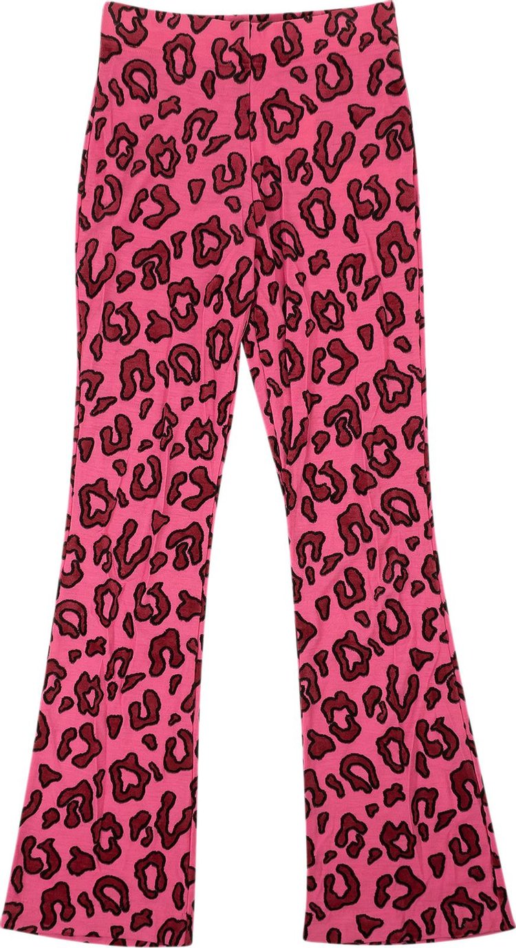 Ambush Leopard Jersey Pants 'Pink'