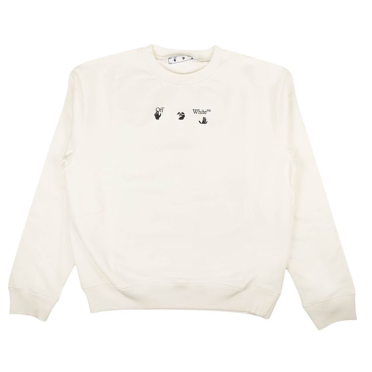 Off White Bolt Arrow Slim Crewneck WhiteGreen