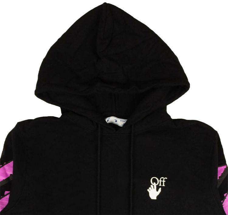 Off White Marker Slim Hoodie Black