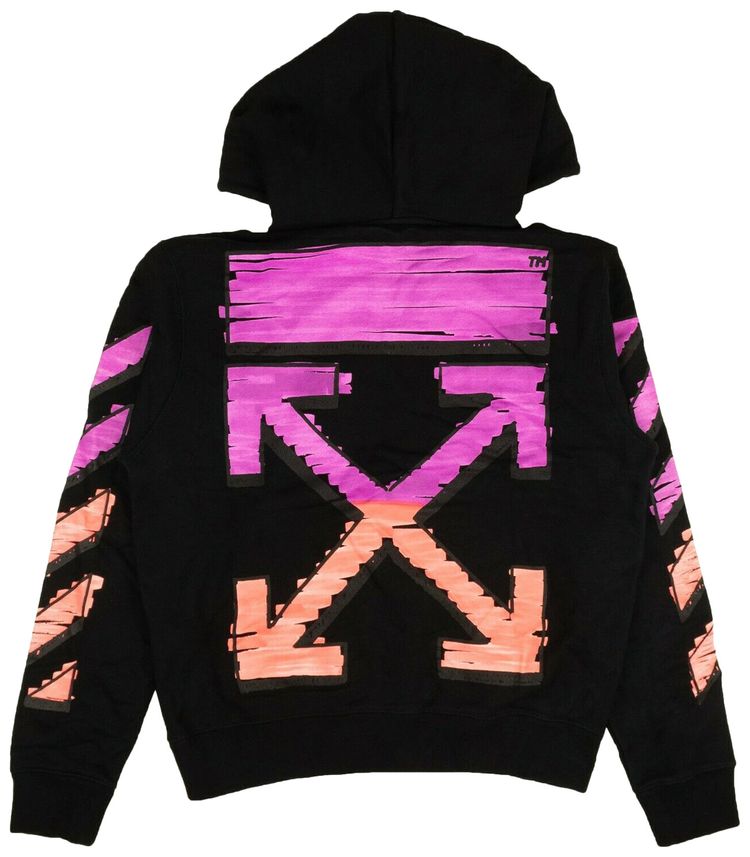Off White Marker Slim Hoodie Black