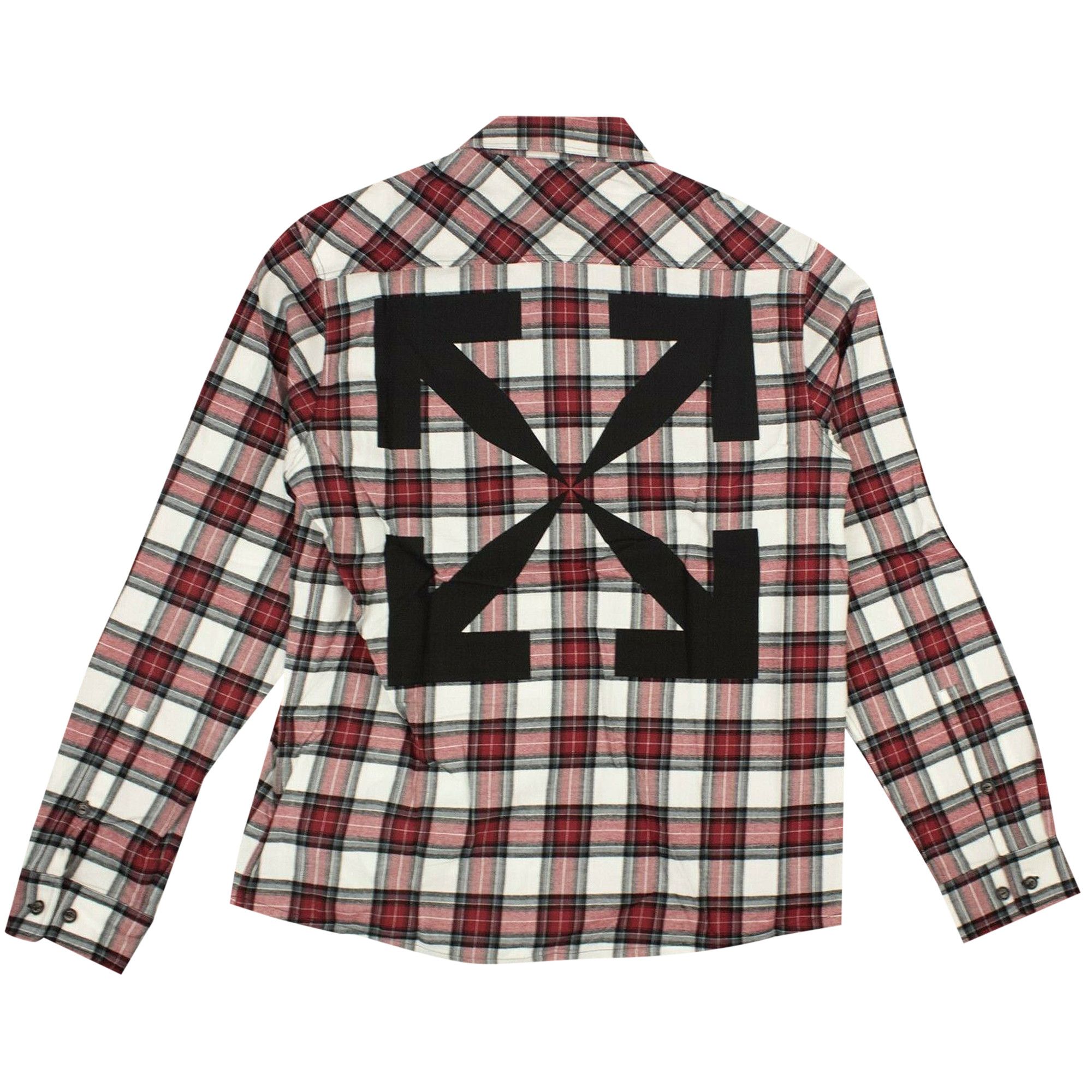 Plaid off white shirt deals