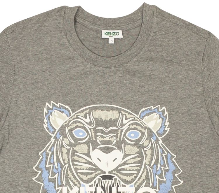 Kenzo Classic Tiger Short Sleeve T Shirt Grey