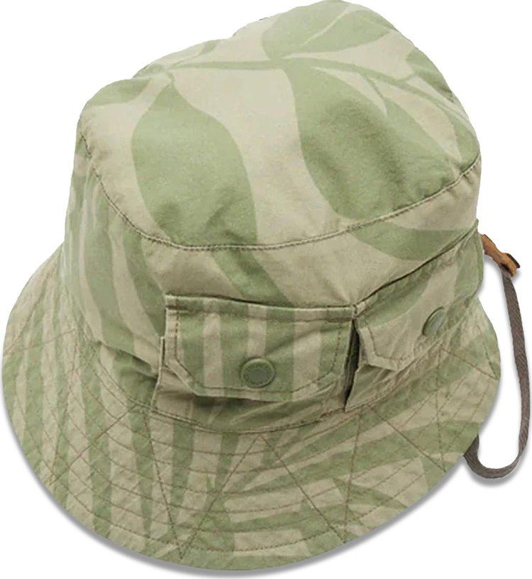 Engineered Garments Explorer Hat KhakiOlive Leaf Print