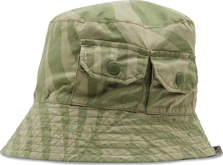 Engineered Garments Explorer Hat KhakiOlive Leaf Print