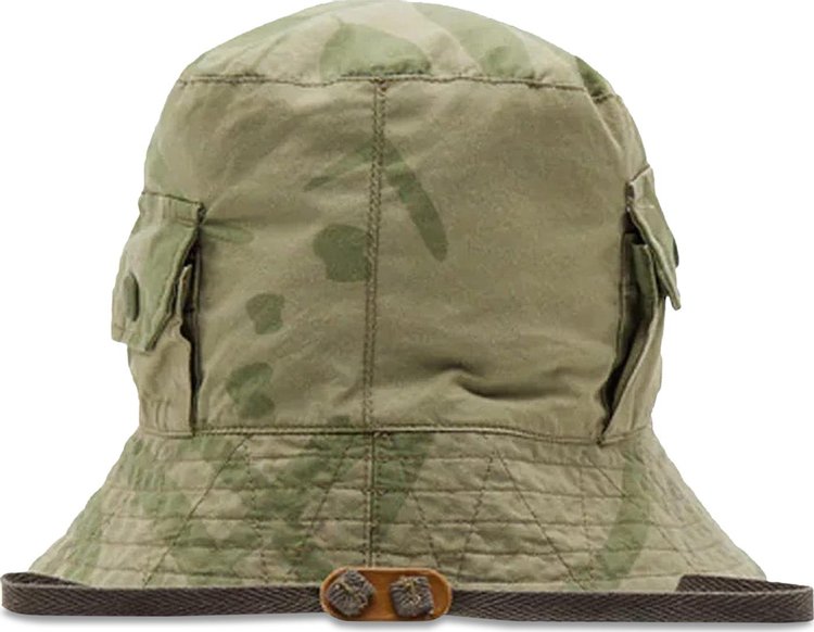 Engineered Garments Explorer Hat 'Khaki/Olive Leaf Print'