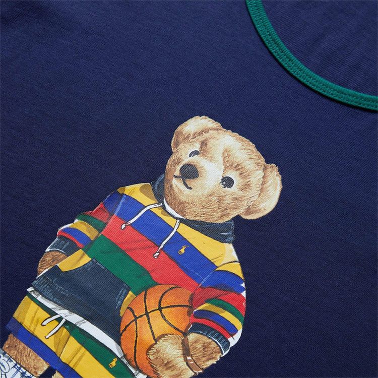 Polo Ralph Lauren Contrast Polo Bear Tank Cruise Navy