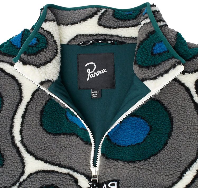 Parra Amethist Geode Polar Fleece Pullover Stone Blue