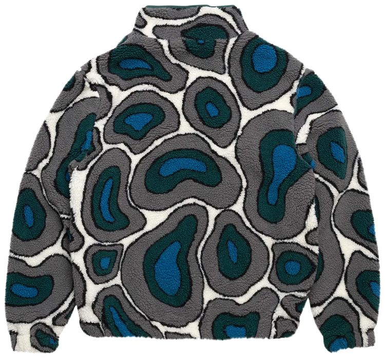 Parra Amethist Geode Polar Fleece Pullover Stone Blue