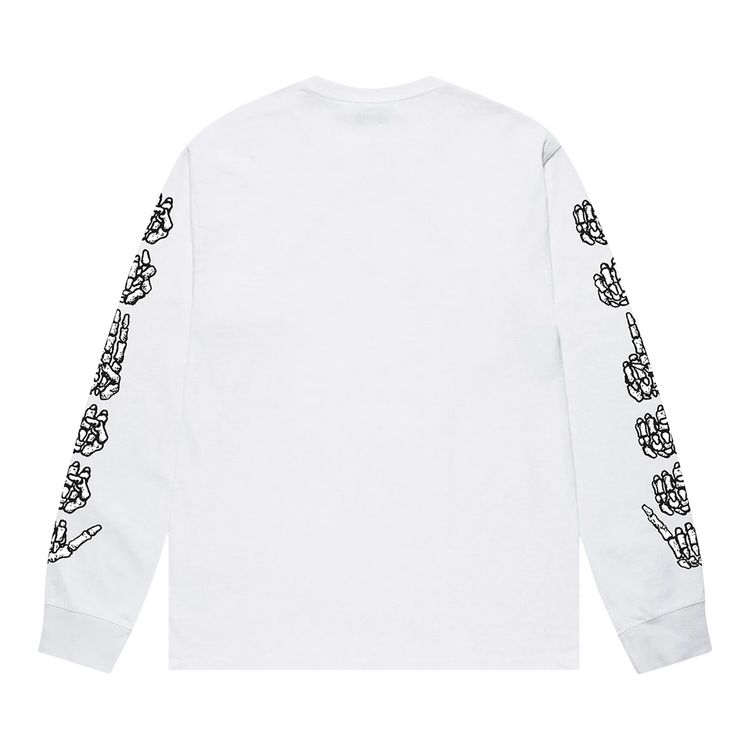 Stussy Hands Long Sleeve Tee White