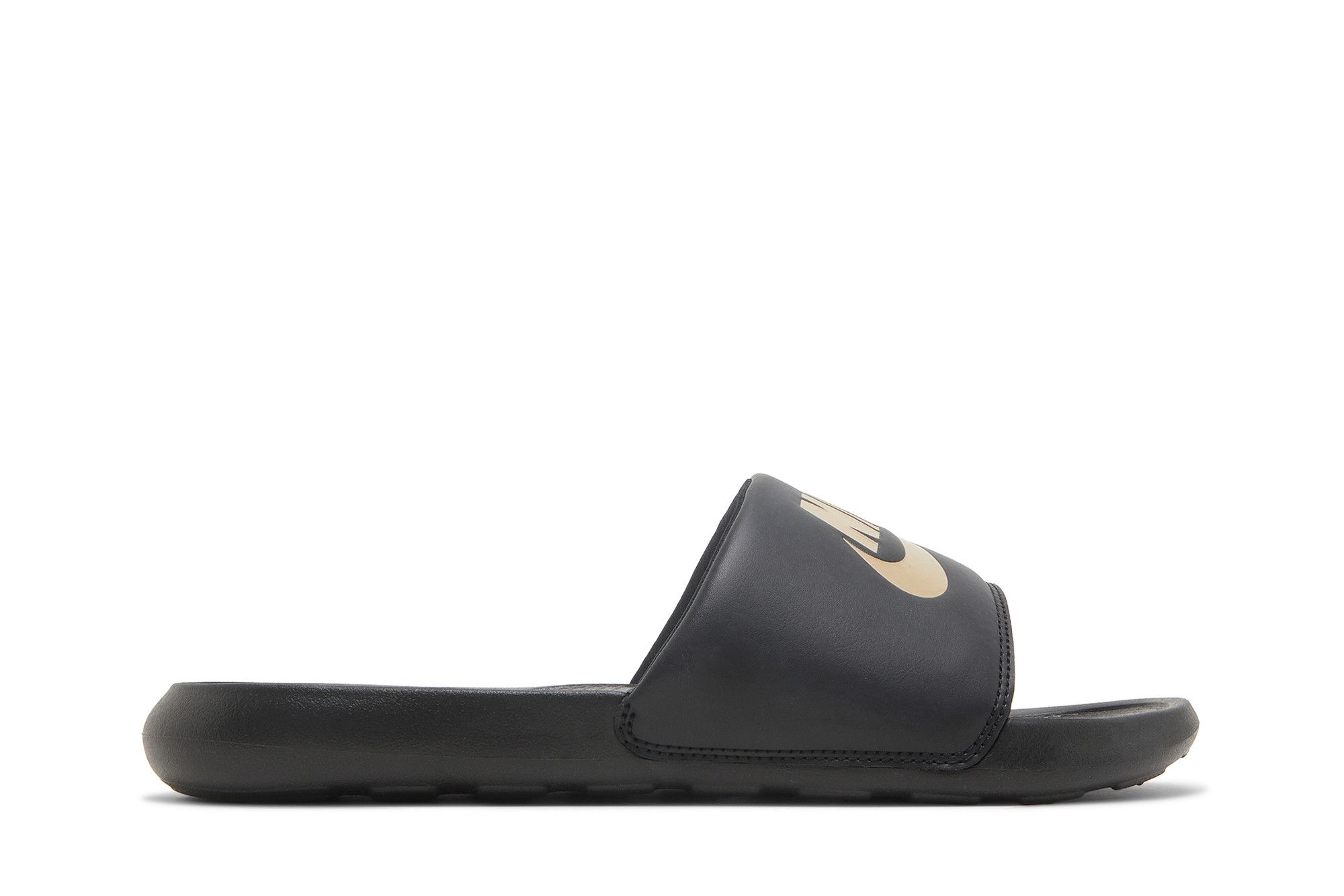 Metallic gold nike slides cheap