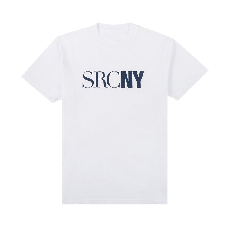 Sporty & Rich SRCNY T-Shirt 'White/Navy Print'