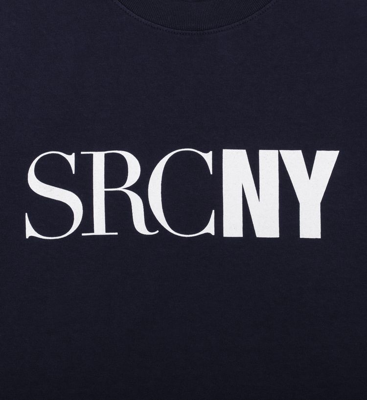 Sporty  Rich SRCNY T Shirt NavyWhite Print