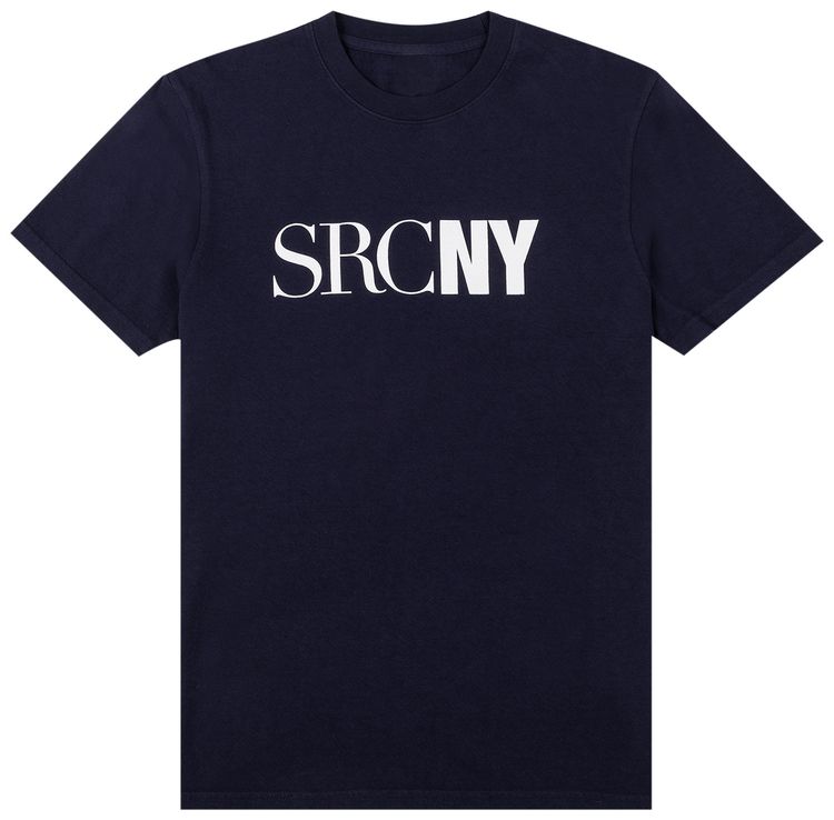 Sporty  Rich SRCNY T Shirt NavyWhite Print
