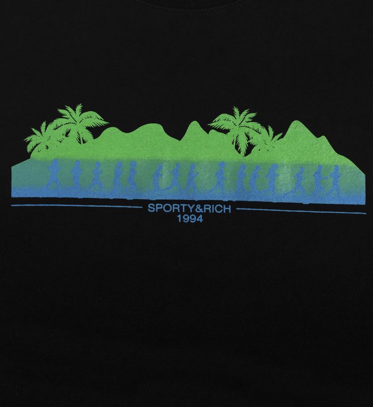 Sporty  Rich Hawaii Run Long Sleeve BlackGreen Print