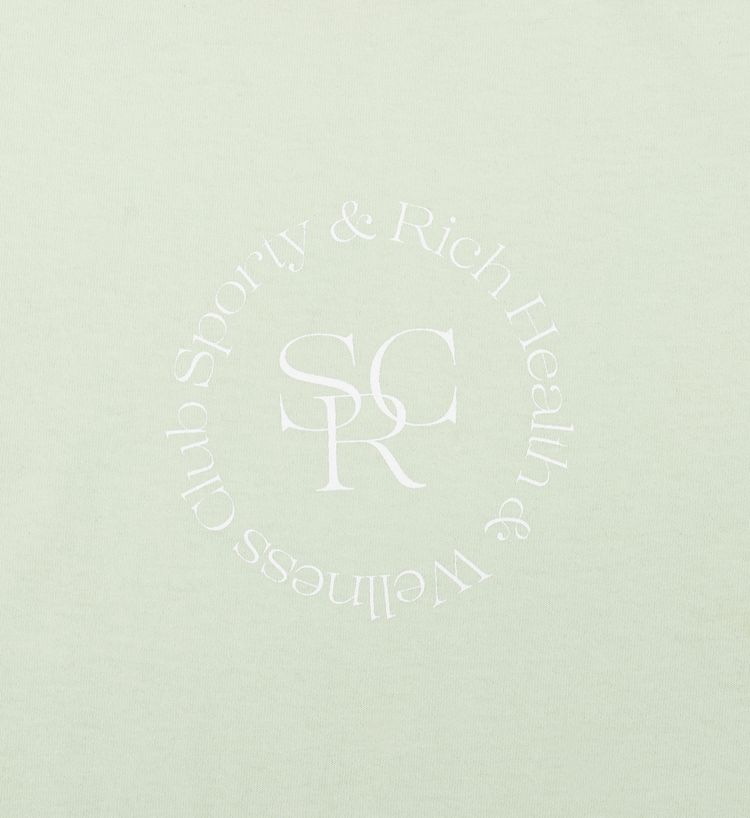 Sporty  Rich SRHWC T Shirt Mint CreamWhite Print