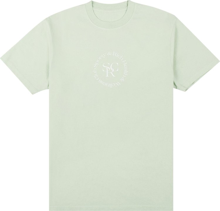 Sporty & Rich SRHWC T-Shirt 'Mint Cream/White Print'