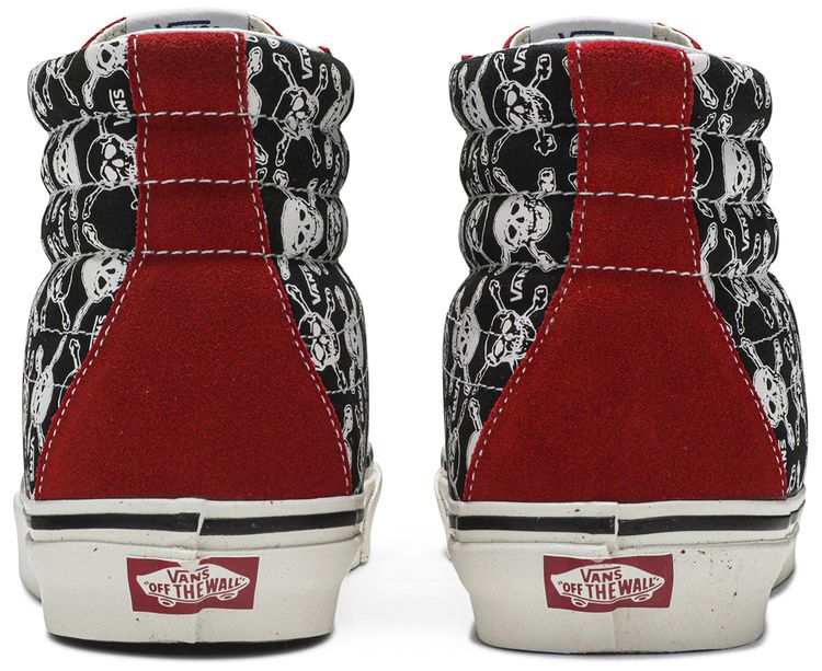 Vans Sk8 Hi 38 DX Skulls Red Black
