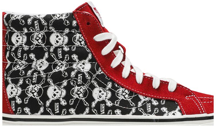 Vans Sk8 Hi 38 DX Skulls Red Black
