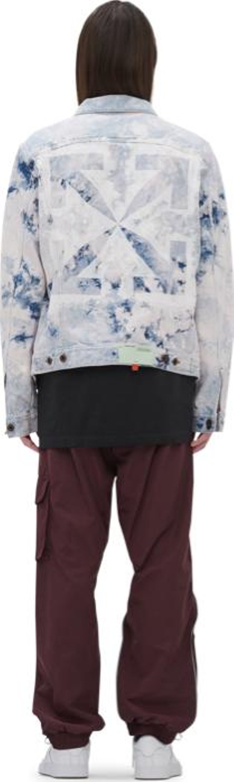 Off White Arrow Slim Jeans Jacket Multi Color