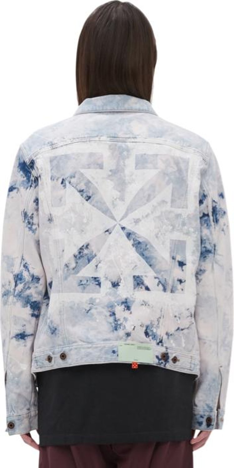 Off White Arrow Slim Jeans Jacket Multi Color