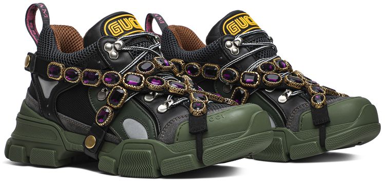 Gucci Wmns Flashtrek Crystals Green