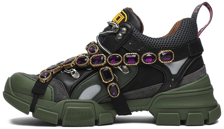 Gucci Wmns Flashtrek Crystals Green