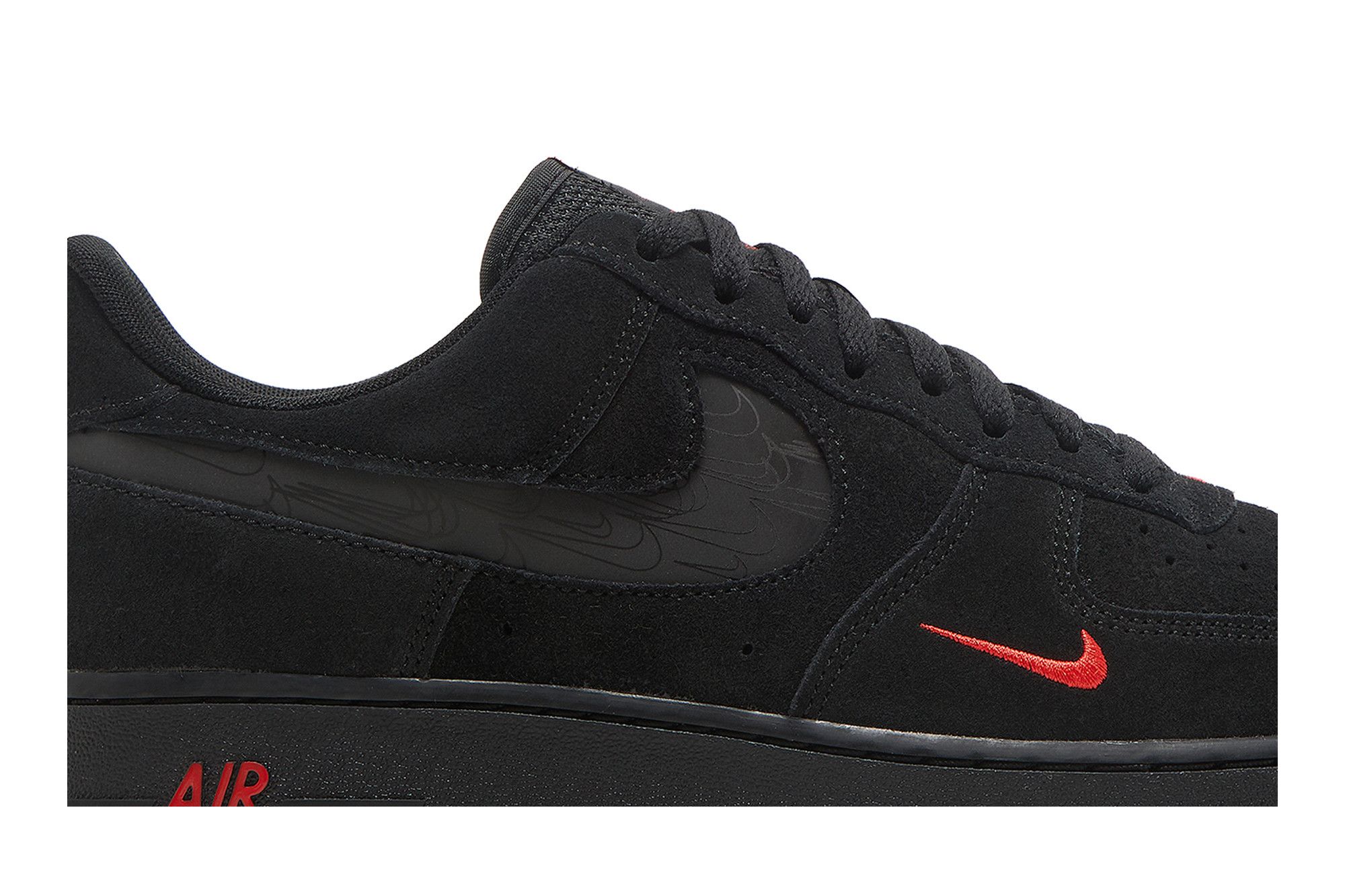 Buy Air Force 1 07 LV8 Reflective Swoosh Black Crimson DZ4514 001 GOAT